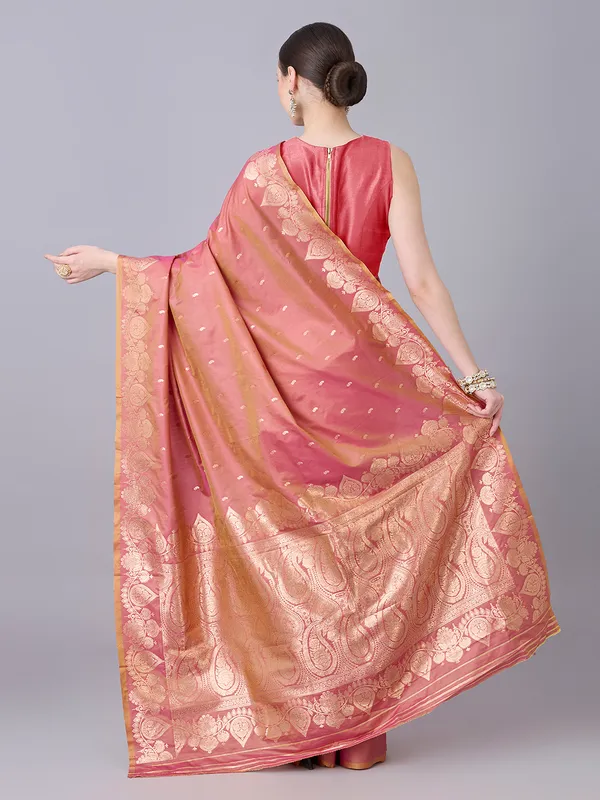 Rose_pink_and_muted_gold_Banarasi_silk_saree