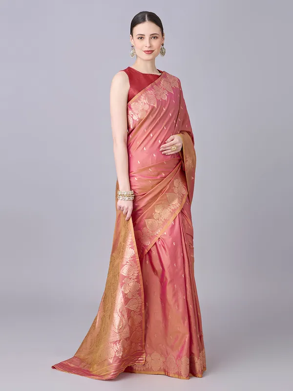 Rose_pink_and_muted_gold_Banarasi_silk_saree
