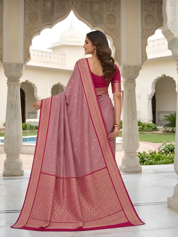 Rosewood_Pink_and_Magenta_Banarasi_Silk_Saree