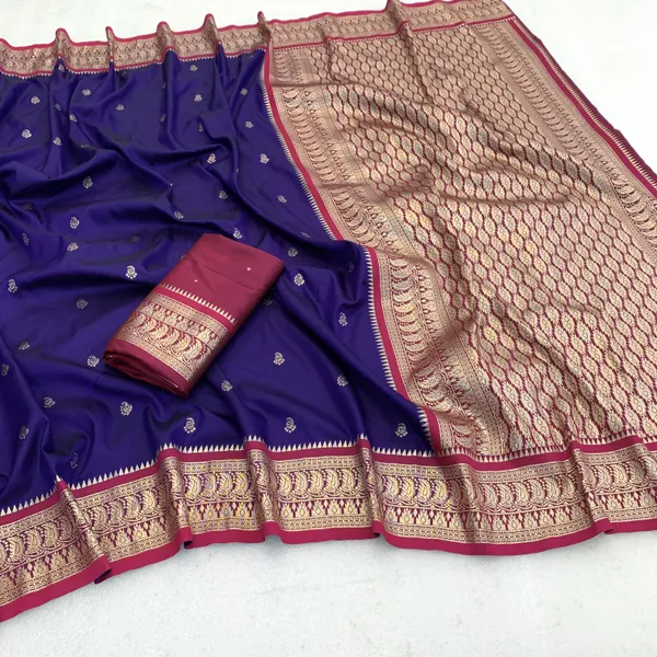 Royal_Blue_and_Magenta_Banarasi_Silk_Saree