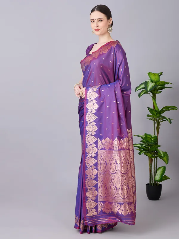 Royal_violet_and_gold_Banarasi_silk_saree