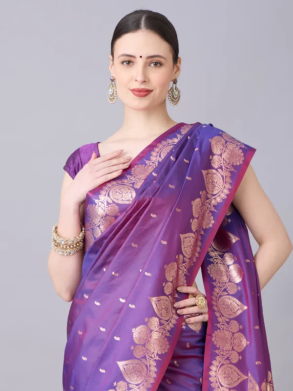 Royal_violet_and_gold_Banarasi_silk_saree