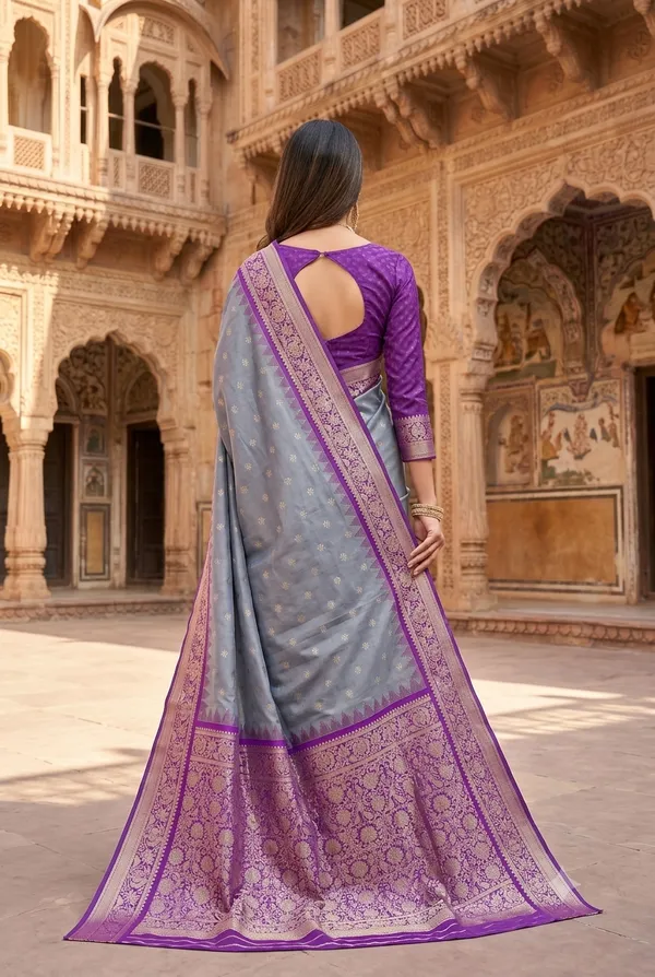 Slate_Grey_and_Purple_Banarasi_Silk_Saree
