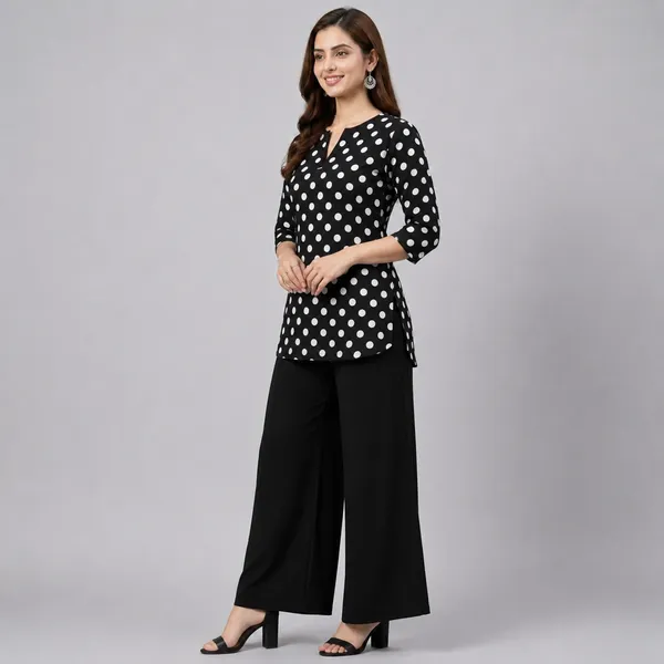 Midnight_Black_Rayon_Polka_Dot_Western_Top_With_Palazzo_For_Women
