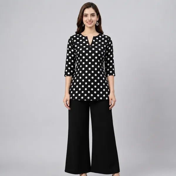 Midnight_Black_Rayon_Polka_Dot_Western_Top_With_Palazzo_For_Women