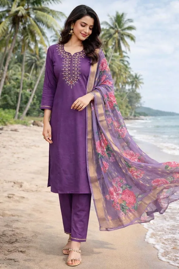 Mauve_Purple_Viscose_Roman_Silk_Embroidered_Suit_Set_For_Women