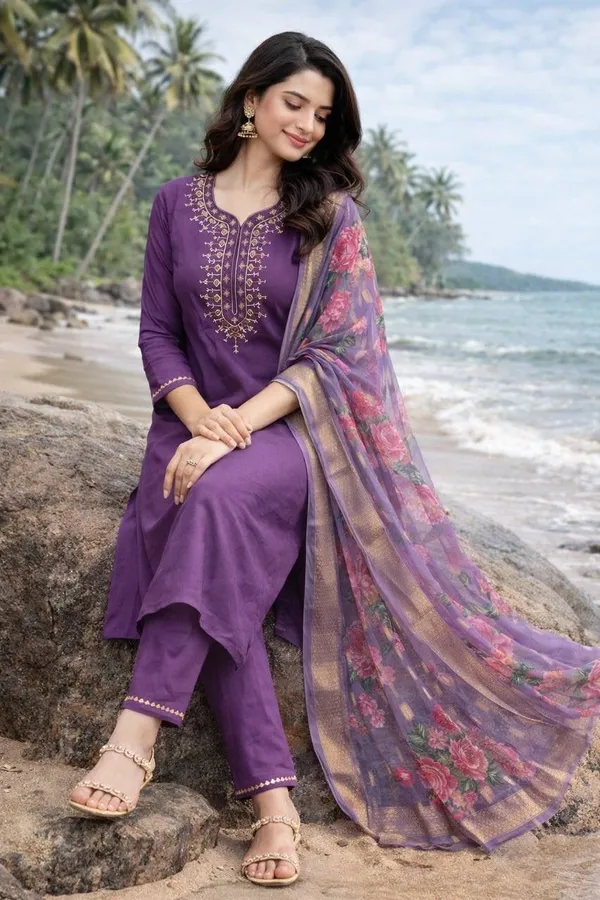 Mauve_Purple_Viscose_Roman_Silk_Embroidered_Suit_Set_For_Women