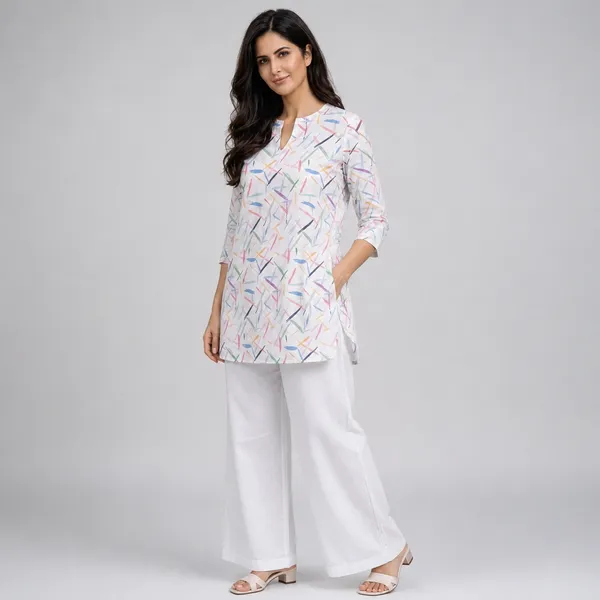 Multicolor_Rayon_Geo_Print_Tunic_Palazzo_Co-Ord_Set_For_Women