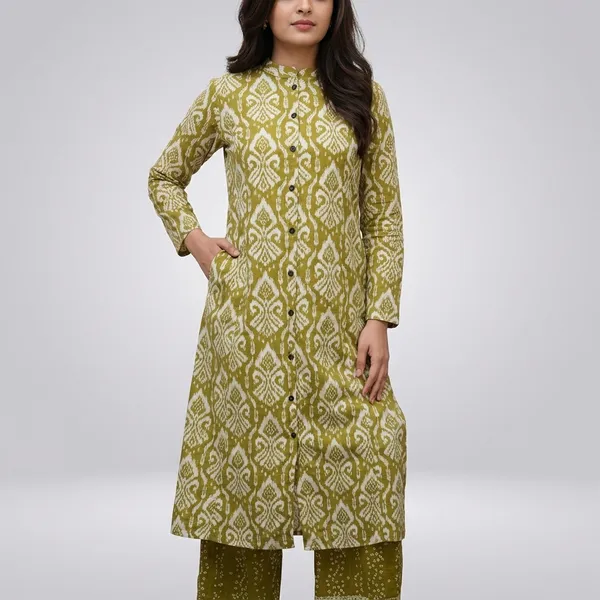 Olive_Green_Cotton_Ikat_Print_Palazzo_Set_For_Women
