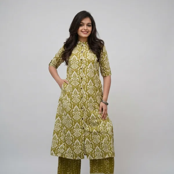Olive_Green_Cotton_Ikat_Print_Palazzo_Set_For_Women