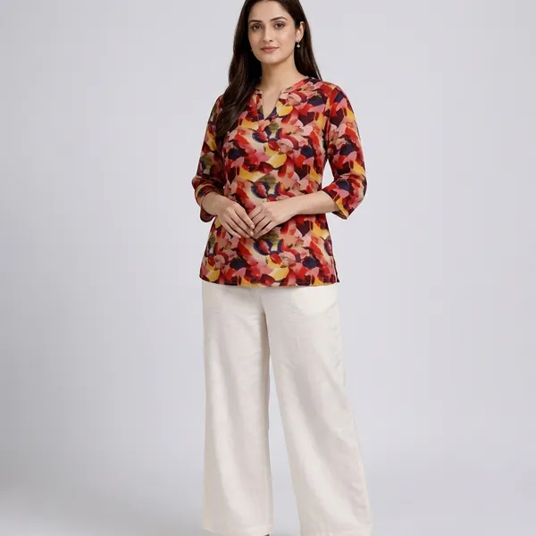 Sage_Green_Rayon_Floral_Western_Top_With_Palazzo_For_Women