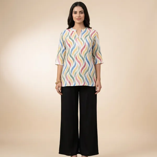 Multicolor_Premium_Rayon_Wave_Print_Western_Top_With_Palazzo_For_Women