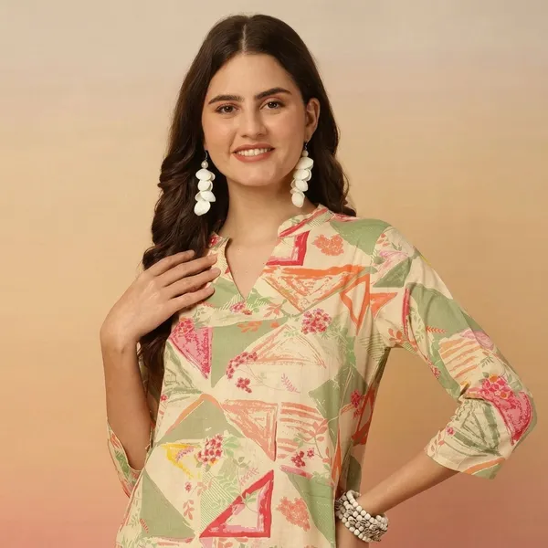 Light_Beige_Cotton_Geometric_Print_Western_Top_For_Women