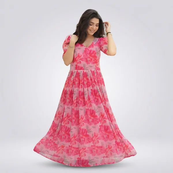 Baby_Pink_Georgette_Floral_Print_Flared_Gown_For_Women