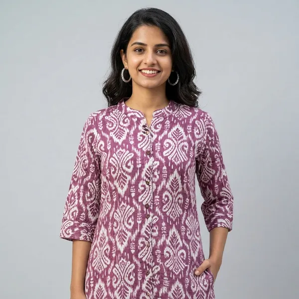 Muted_Plum_Cotton_Printed_Kurta_Palazzo_Set_For_Women