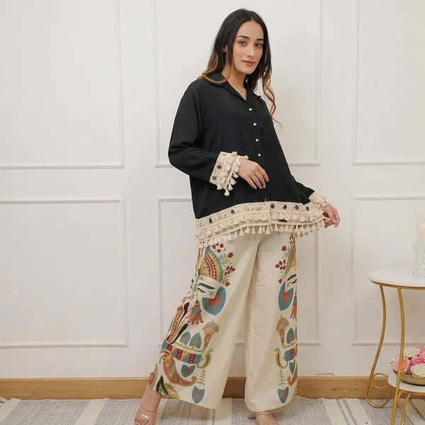 Jet_Black_Rayon_Botanical_Print_A-Line_Palazzo_Set_For_Women