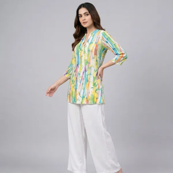 Multicolor_Premium_Rayon_Leaf_Print_Western_Top_With_Palazzo_For_Women