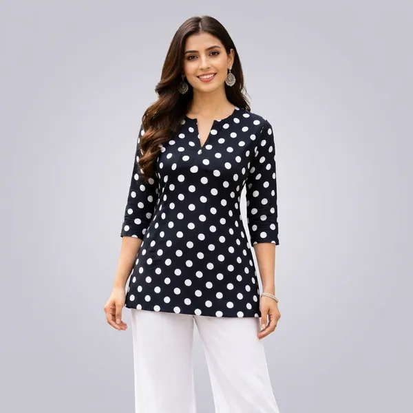 Midnight_Black_Rayon_Polka_Dot_Western_Top_With_Palazzo_For_Women