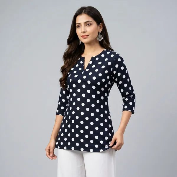 Midnight_Black_Rayon_Polka_Dot_Western_Top_With_Palazzo_For_Women