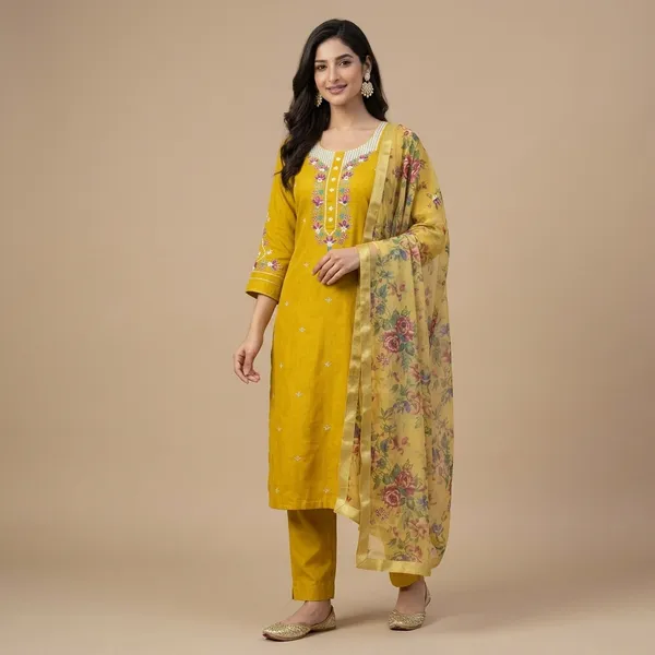 Mustard_Yellow_Viscose_Roman_Silk_Embroidered_Suit_Set_For_Women