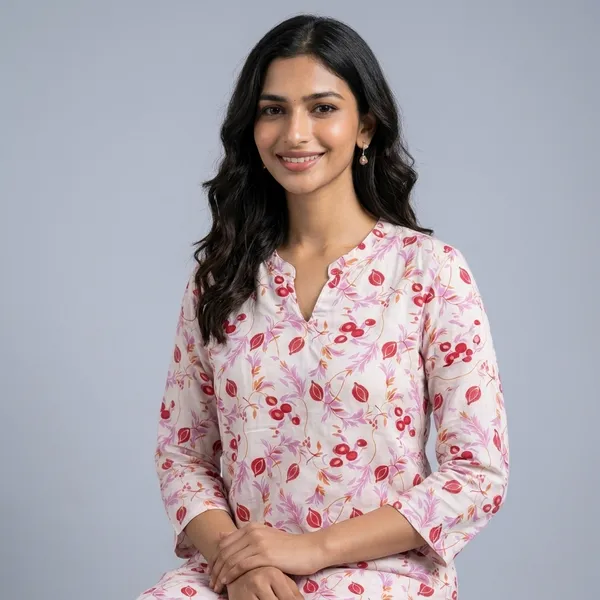 Off_White_Cotton_Floral_Print_Western_Top_For_Women