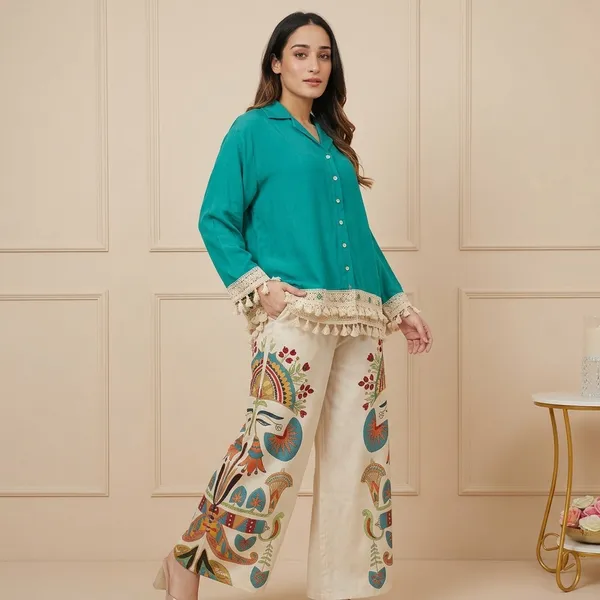 Teal_Green_Rayon_Botanical_Print_Palazzo_Set_For_Women