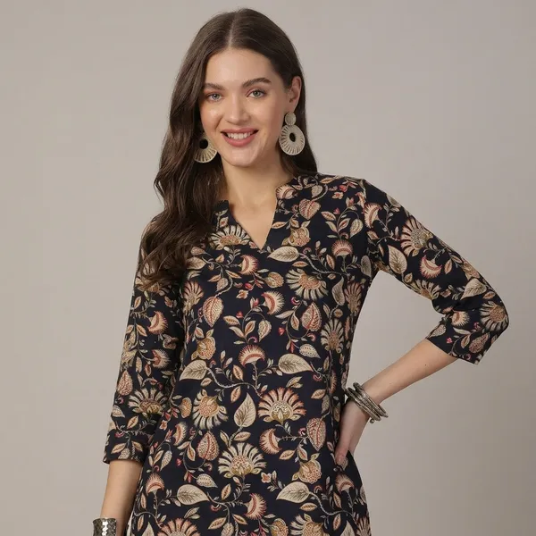 Midnight_Black_Cotton_Floral_Mandarin_Collar_Western_Top_For_Women