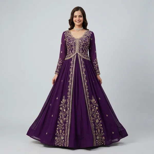 Royal_Purple_Faux_Blooming_Embroidered_Gown_For_Women