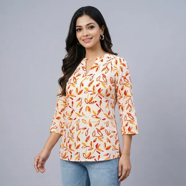 Off_White_Cotton_Floral_Western_Top_For_Women