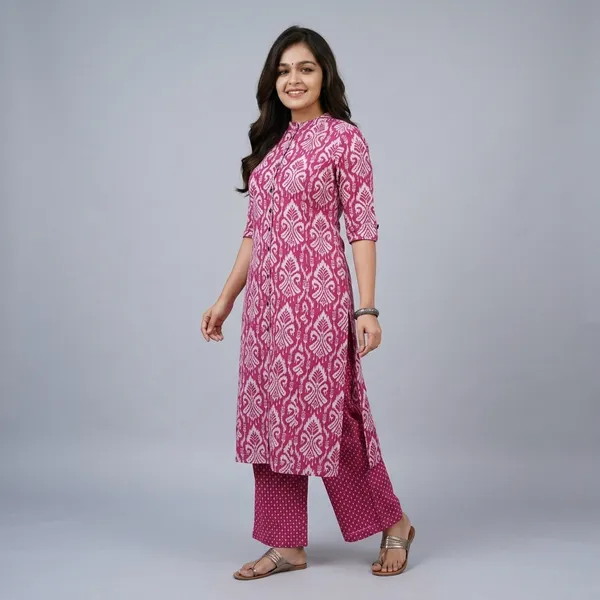 Magenta_Cotton_Straight_Palazzo_Set_For_Women