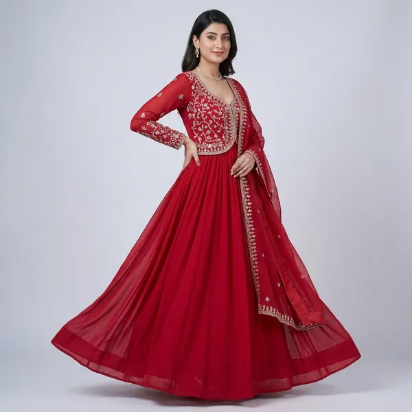 Crimson_Faux_Blooming_Embroidered_Flared_Gown_For_Women
