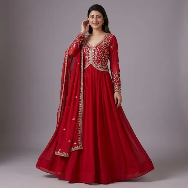 Crimson_Faux_Blooming_Embroidered_Flared_Gown_For_Women