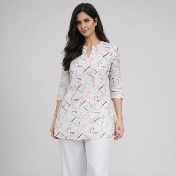 Multicolor_Rayon_Geo_Print_Tunic_Palazzo_Co-Ord_Set_For_Women