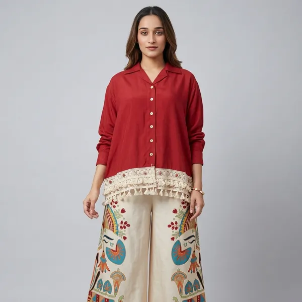 Crimson_Red_Rayon_Botanical_Print_Palazzo_Set_For_Women