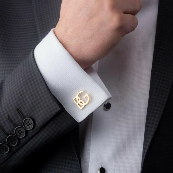 Personalized_Initial_Name_Cufflinks_Rose_Gold