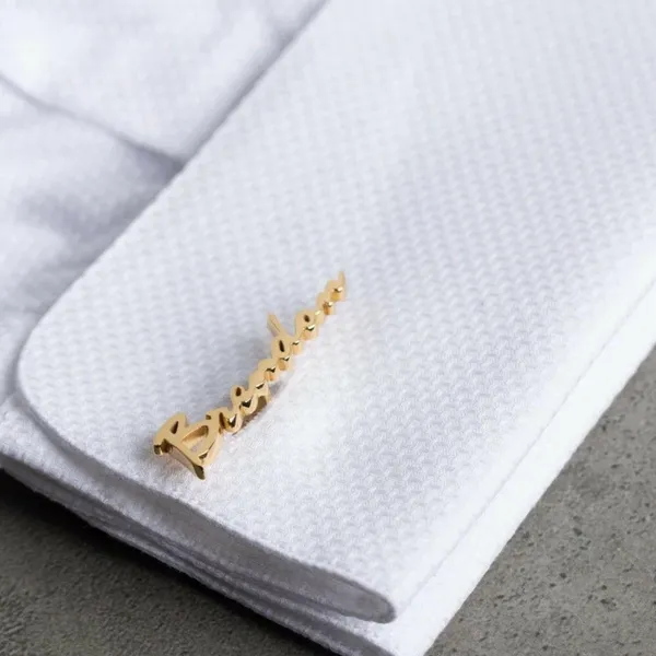 Personalized_Signature_Style_Name_Cufflinks_Gold