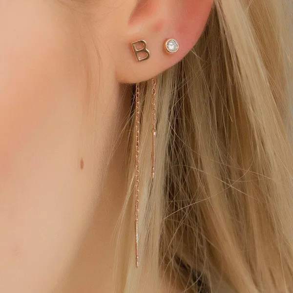 Personalised_Threader_Earring_Rose_Gold