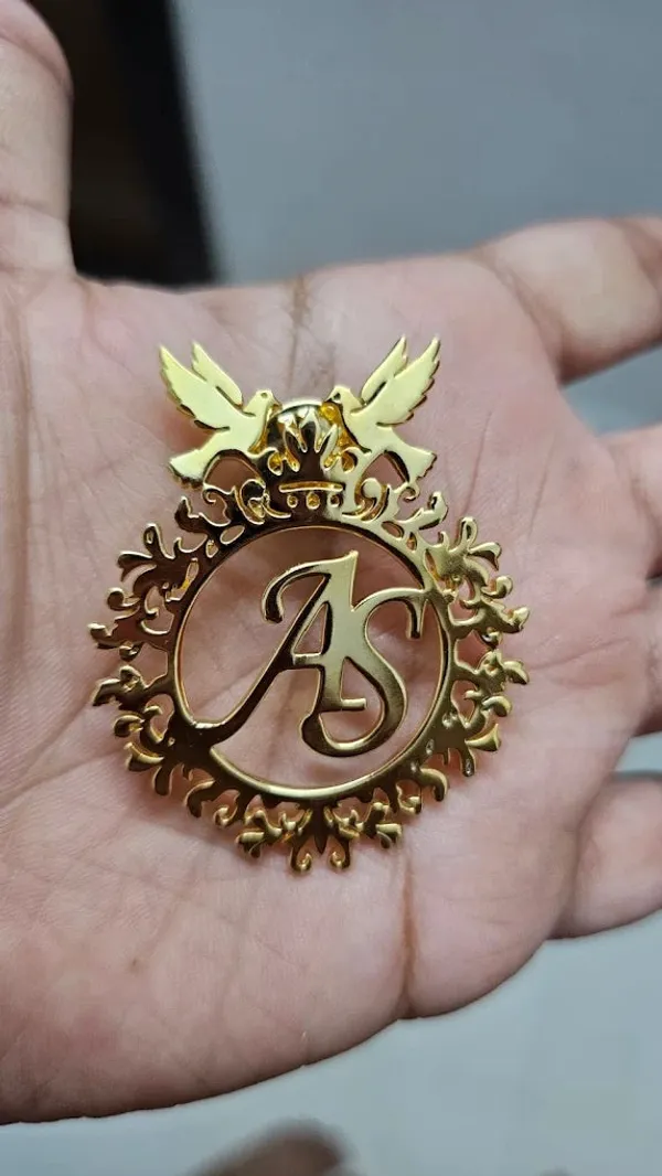 Personalized_Gold_Plated_Brass_As_Monogram_Brooch_With_Bird_Crown_Design_Gold