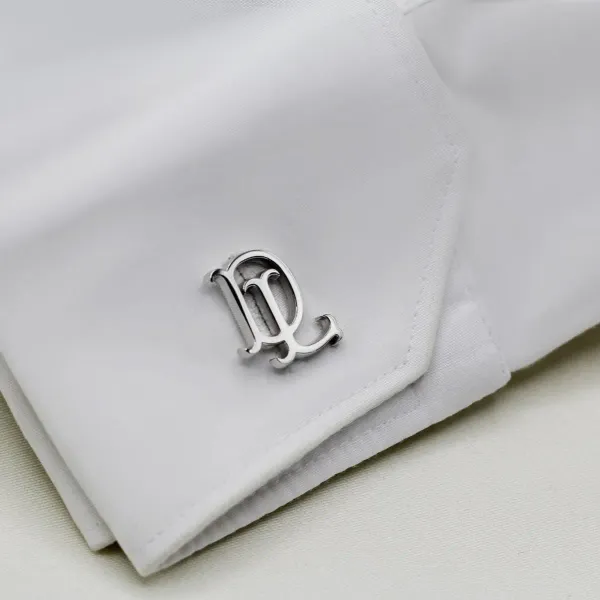 Custom_Initial_Monogram_Silver_Polished_Brass_Cufflinks_for_Men