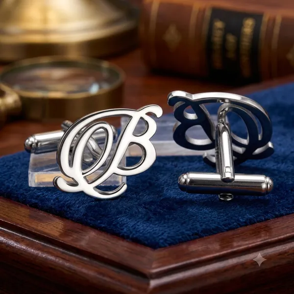 Custom_Monogram_Initial_B_Cufflinks_for_Men