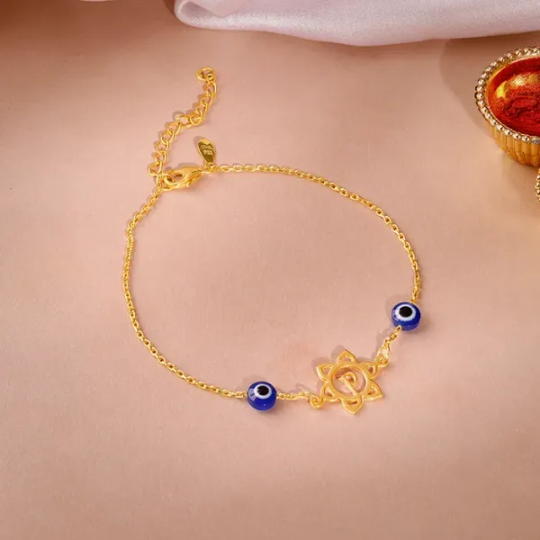 Golden_Personalised_Evil_Eye_Bloom_Bracelet_Rakhi