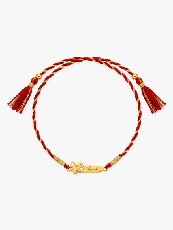 Golden_Personalised_Sacred_Ganesha_Rakhi