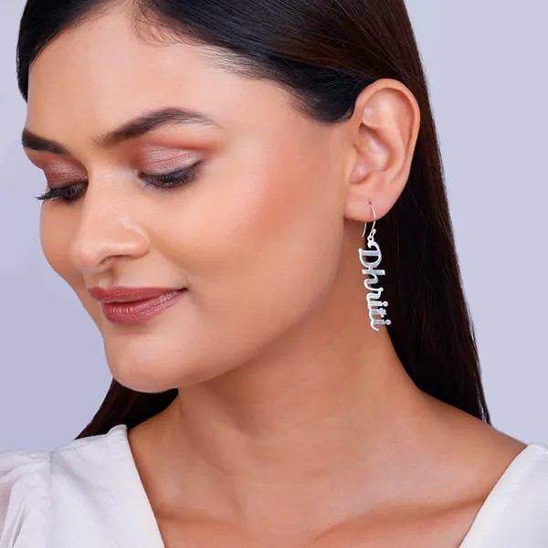 Silver_Personalised_Cursive_Name_Earrings