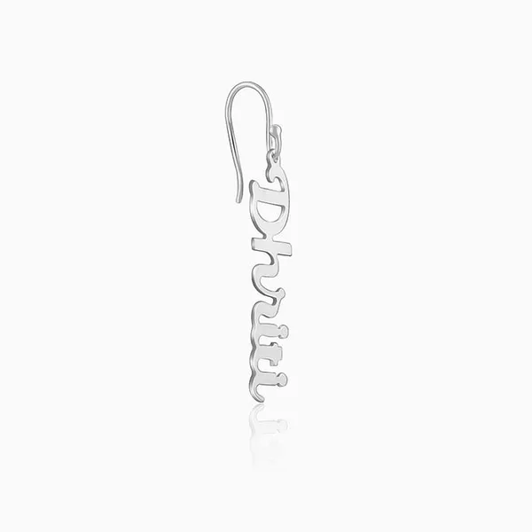 Silver_Personalised_Cursive_Name_Earrings