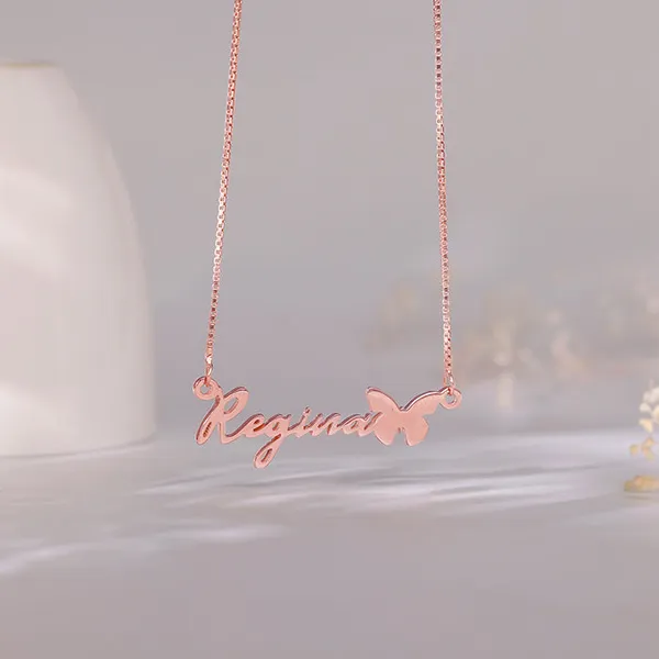 Rose_Gold_Personalised_Butterfly_Pendant