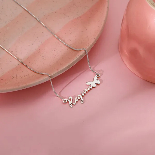 Silver_Personalised_Butterfly_Pendant