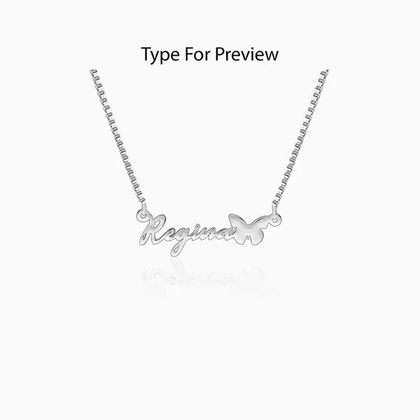 Silver_Personalised_Butterfly_Pendant