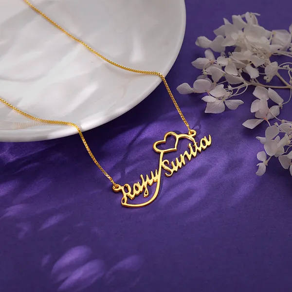 Golden_Personalised_Infinite_Love_Pendant