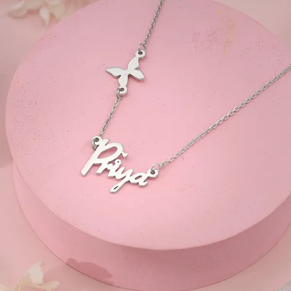 Silver_Personalised_Pretty_Butterfly_Necklace