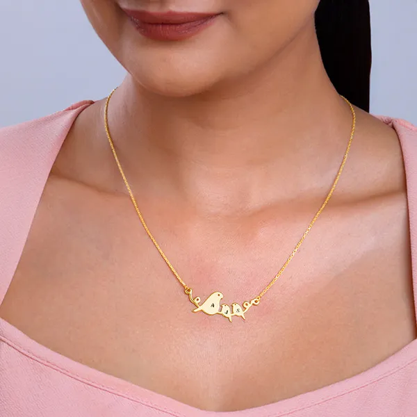 Golden_Personalised_Birdie_Initial_Necklace